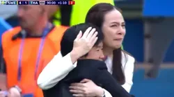 La emoción de la entrenadora de Tailandia.