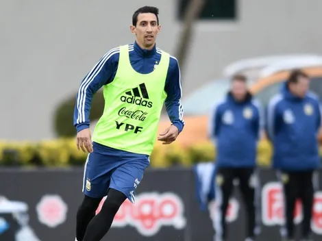 Di María jugó unos pálidos 45 minutos ante Colombia y ahora se entrenó con los suplentes