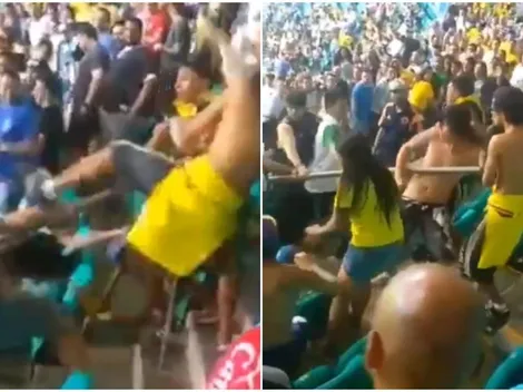 ¡La bochornosa gresca de hinchas de Colombia en el Arena Fonte Nova!