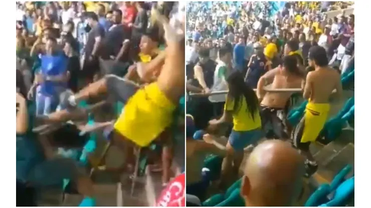 ¡La bochornosa gresca de hinchas de Colombia en el Arena Fonte Nova!