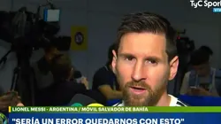 Foto de Lionel Messi, jugador de Argentina.