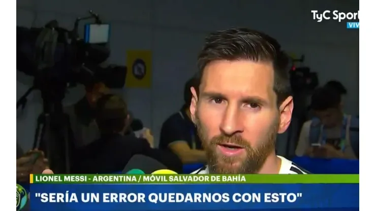 Foto de Lionel Messi, jugador de Argentina.