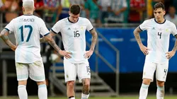 La tristeza de los jugadores argentinos.