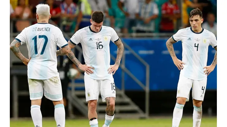 La tristeza de los jugadores argentinos.