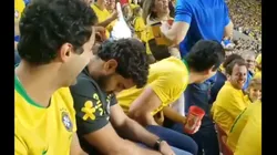 Foto del hincha de Brasil.