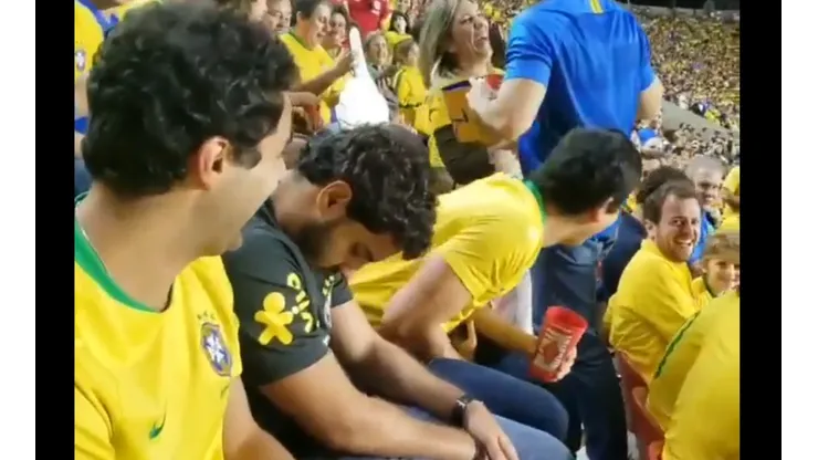 Foto del hincha de Brasil.