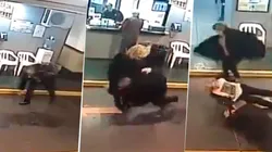 ¡JAJAJA! Tremenda caída con tackle incluido.