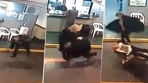 ¡JAJAJA! Tremenda caída con tackle incluido.