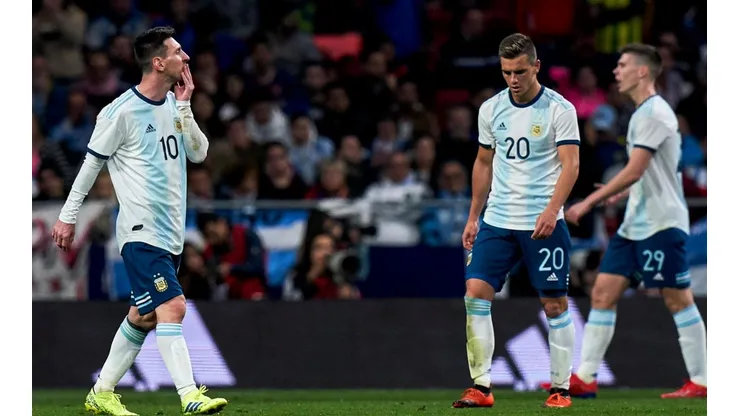 Foto de los jugadores de la Selección Argentina.