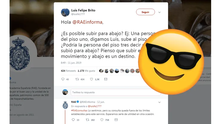 Le hizo una pregunta a la RAE en Twitter y logró vencerla en modo Dios