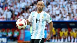 Mascherano en su último partido con la Selección Argentina