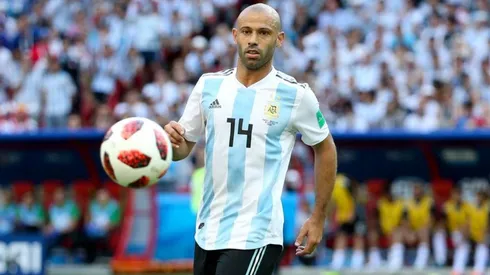 Mascherano en su último partido con la Selección Argentina