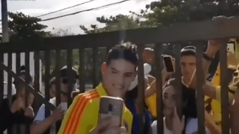 Así compartió James con los hinchas a horas del debut en la Copa América.