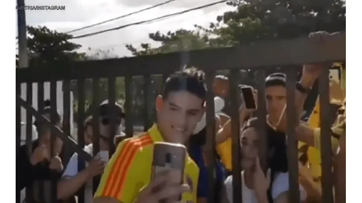 Así compartió James con los hinchas a horas del debut en la Copa América.