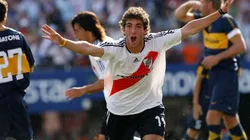 Gonzalo Higuaín festejando un gol en un Superclásico.