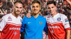 Alexis Mac Allister junto a sus hermanos Kevin y Francis.