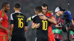 Hazard y Bale, en un Bélgica - Inglaterra.