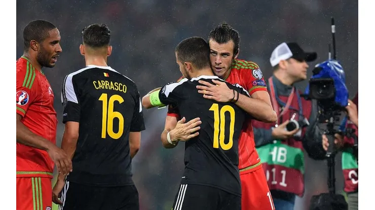 Hazard y Bale, en un Bélgica - Inglaterra.