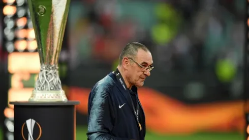 Sarri, tras ganar la UEL.