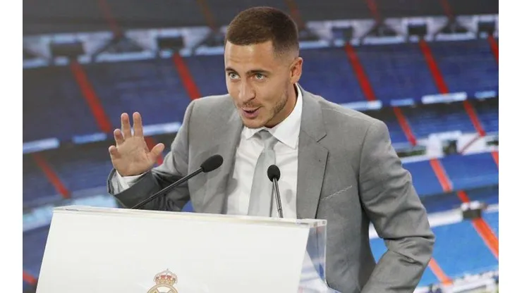 Hazard, presentado como jugador del Real Madrid