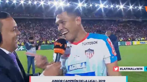 Las reacciones de Teófilo Gutiérrez tras conseguir el bicampeonato de la Liga con Junior.