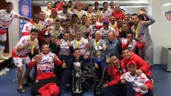 Así festejó Junior su título de Liga en los camerinos de El Campín.