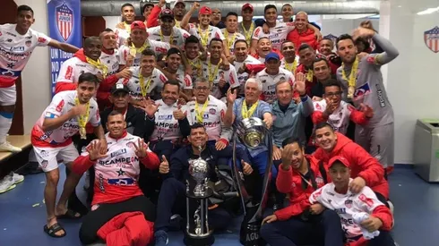 Así festejó Junior su título de Liga en los camerinos de El Campín.