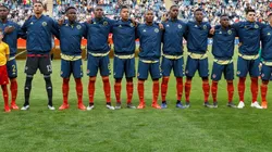 El equipo de la Selección Colombia ante Senegal.