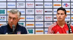 Ancelotti y James en el Bayern Munich.
