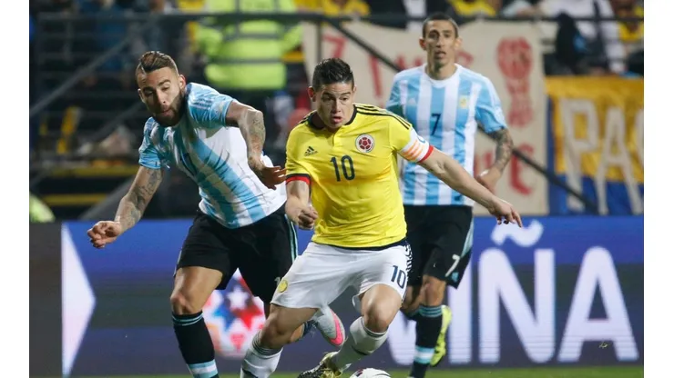 James ante Argentina, en 2015.