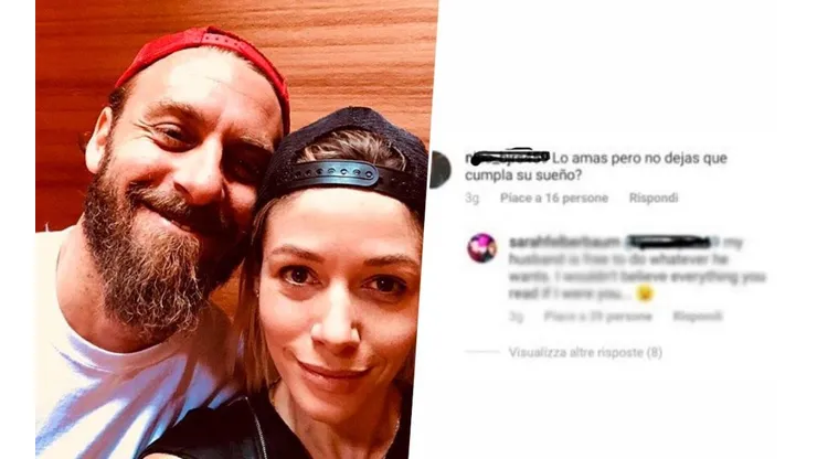 A la mujer de De Rossi le tiraron "no dejas que tu marido cumpla un sueño" e ilusionó a todo Boca