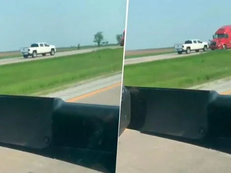 Imágenes sensibles: manejaba a contramano en la autopista y chocó de frente con un camión