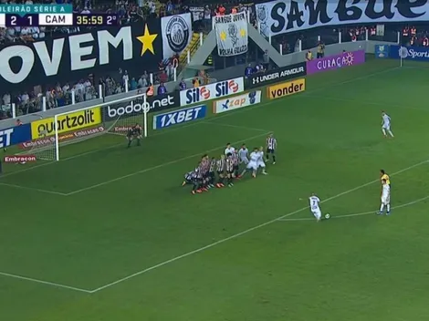 Ex-River por el mundo: Carlos Sánchez metió un infernal gol de tiro libre con el Santos