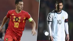 Ya como jugador del Real Madrid, Eden Hazard se volvió a rendir a los pies de Lionel Messi