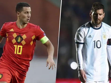 Ya como jugador del Real Madrid, Eden Hazard se volvió a rendir a los pies de Lionel Messi
