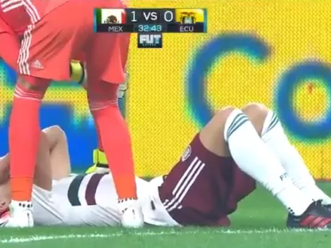 Tiembla México: Héctor Moreno debió salir de la cancha lleno de dolor