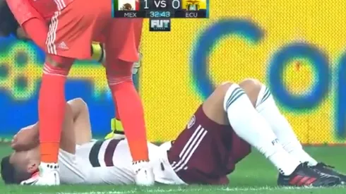 Moreno salió lesionado.