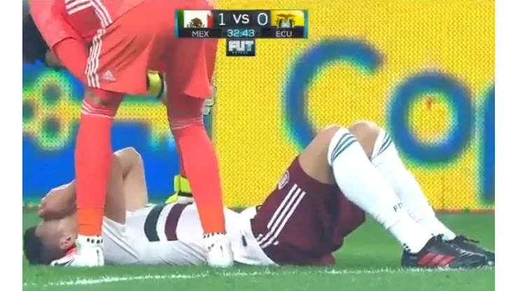 Moreno salió lesionado.