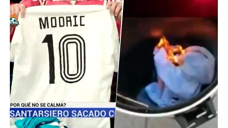 Santarsiero prendió fuego la casaca de Modric.