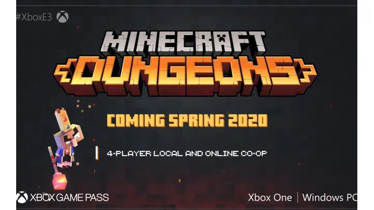 Minecraft Dungeos presentado por Microsoft