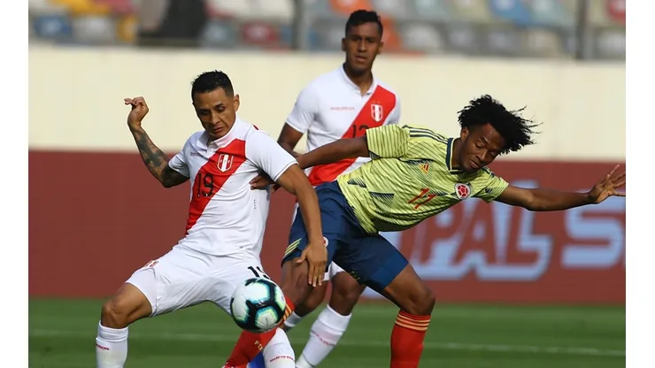 Yotún en el duelo ante Colombia.