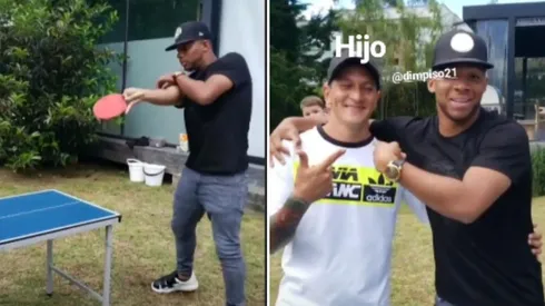 Frank Fabra y Germán Cano y su imperdible duelo de ping-pong.