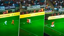 Típico del buen Neuer: salió del área, recuperó el balón y humilló al delantero