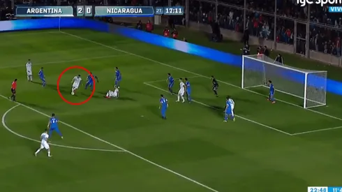 Desde ahí remató Lautaro Martínez.