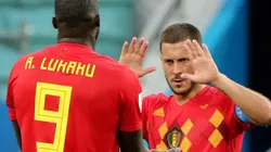 Romelu Lukaku y Eden Hazard