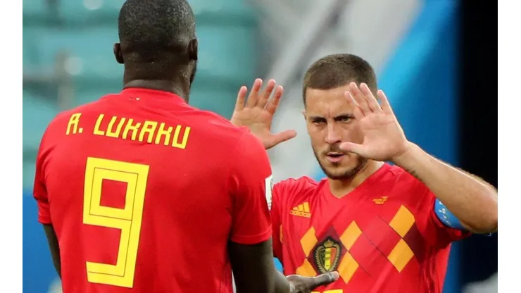 Romelu Lukaku y Eden Hazard