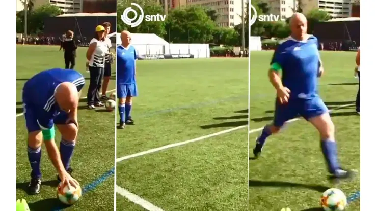 Infantino acomodó el balón, tomó carrera y tiró el peor córner de la historia
