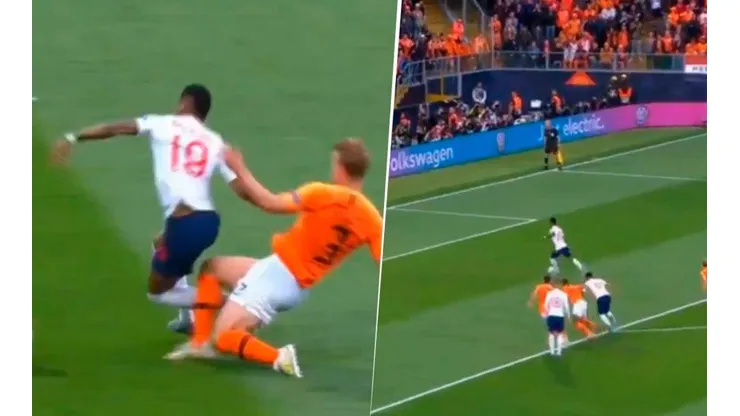 En Ajax no le pasa: de Ligt se confundió feo en el área, cometió penal y Rashford lo cambió por gol