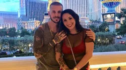 Foto de Dario Benedetto y su mujer.