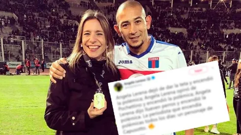 El finde, Ángela festejó el campeonato de Tigre con el Chino Luna.